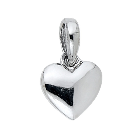 14K White GoldHeart Pendant